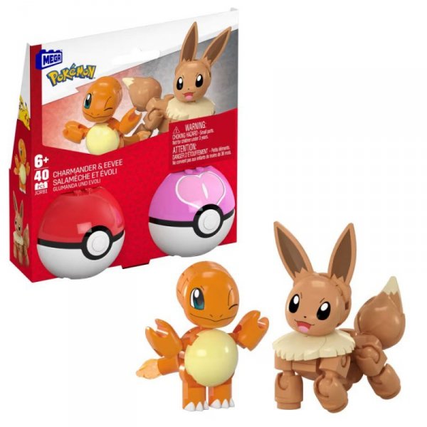 Mega Bloks Klocki Mega Pokemon Pokeball 2-pak Charmander i Eevee