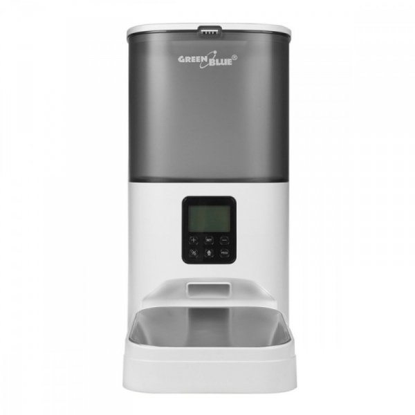 GreenBlue Automatyczny podajnik karmy dla zwierząt GB393 6L, USB 5V1A Biały