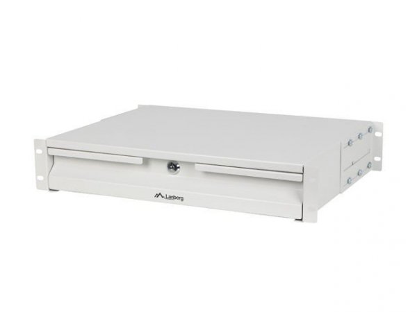 Lanberg Szuflada do szaf 19 cali 2U 360mm szara 2U/483x360mm udźwig do 90kg montaż 4 punktowy