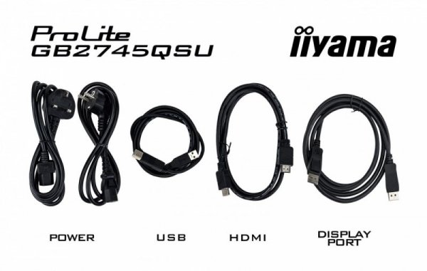 IIYAMA Monitor 27 cali GB2745QSU-B2,IPS,QHD,100Hz,1ms,2xUSB,300cd
