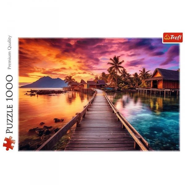 Trefl Puzzle 1000 elementów Rajska wyspa morze palmy
