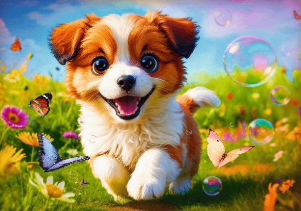 Trefl Puzzle 500 elementów Wesoły piesek