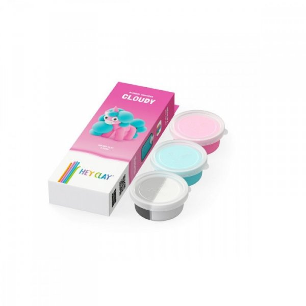 Tm Toys Masa plastyczna Hey Clay Jednorożce 3 pak, Cloudy