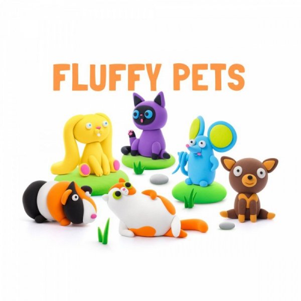 Tm Toys Masa plastyczna Hey Clay Figurka Puchate zwierzaki, Chihuahua
