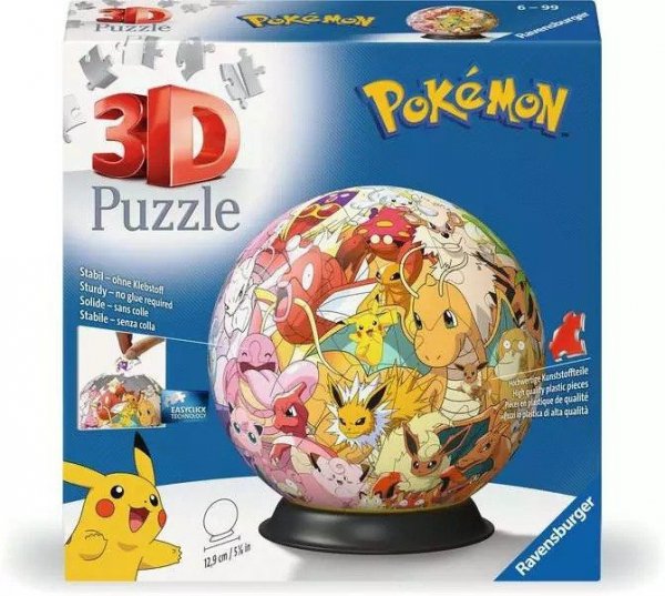 Ravensburger Polska Puzzle 3D Kula Pokemon postacie Pokemony