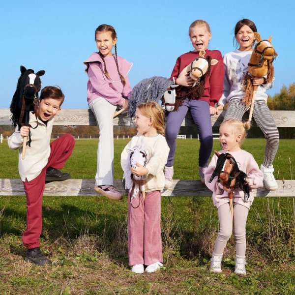 Tootiny Koń na kiju Hobby Horse HOPPIHORSE A3 Bay - ciemny brąz, maść gniada