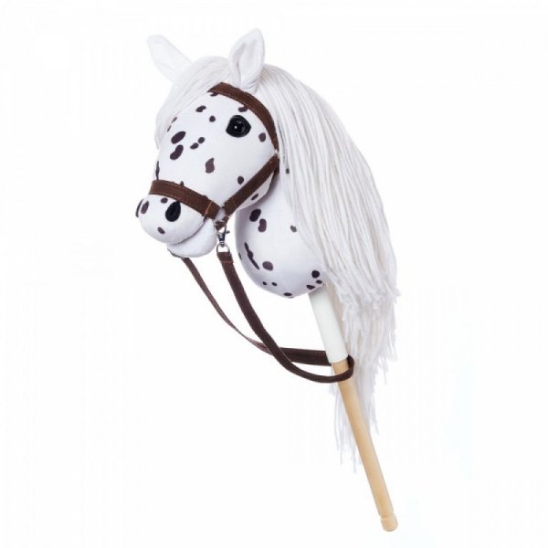 Tootiny Koń na kiju Hobby Horse HOPPIHORSE A3 Leopard - biały, maść tarantowata