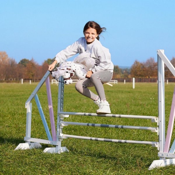 Tootiny Koń na kiju Hobby Horse HOPPIHORSE A3 Leopard - biały, maść tarantowata