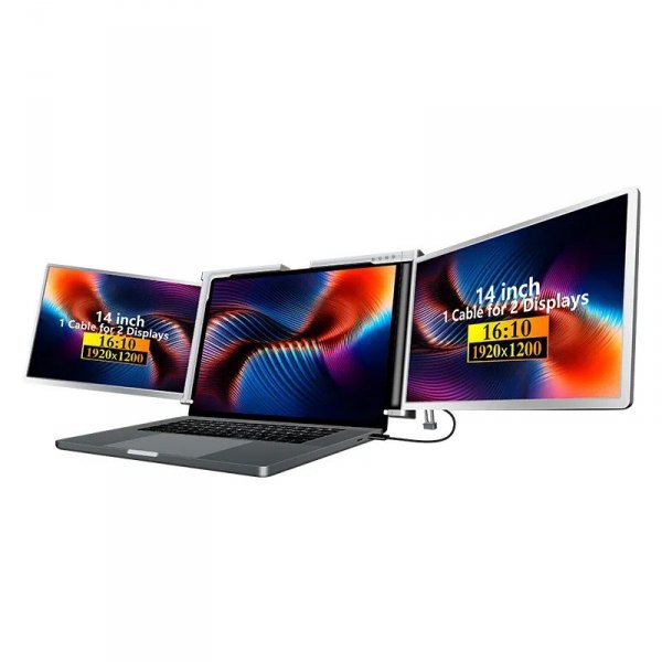 Extralink Przenośne monitory do laptopa Smart Life S500 14&#039;&#039;, 2 monitory, IPS,1920x1200