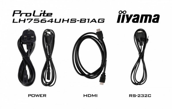 IIYAMA Monitor 75 cali LH7564UHS-B1AG, 24/7,VA,ANDROID14,4K,500cd,5000:1,    2xHDMI ,USB-C,RJ45, RS-232c, IR, 2x10W, 2xUSB, UCHW