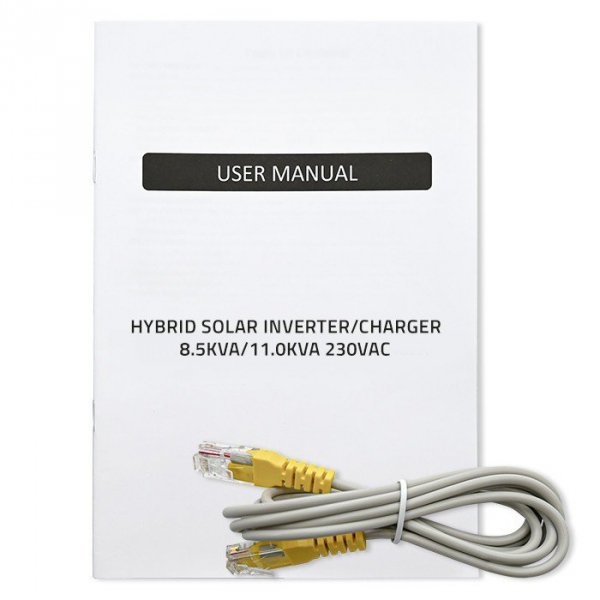 Qoltec Hybrydowy Inwerter solarny Off-Grid 11000W | 160A | 48V | MPPT | BMS | Sinus | opcja Wi-Fi | Power Factor 1.0
