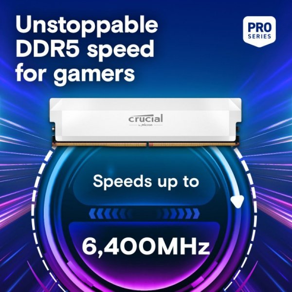 Crucial Pamięć DDR5 Pro OC 32/6400(1*32GB) CL40 biała