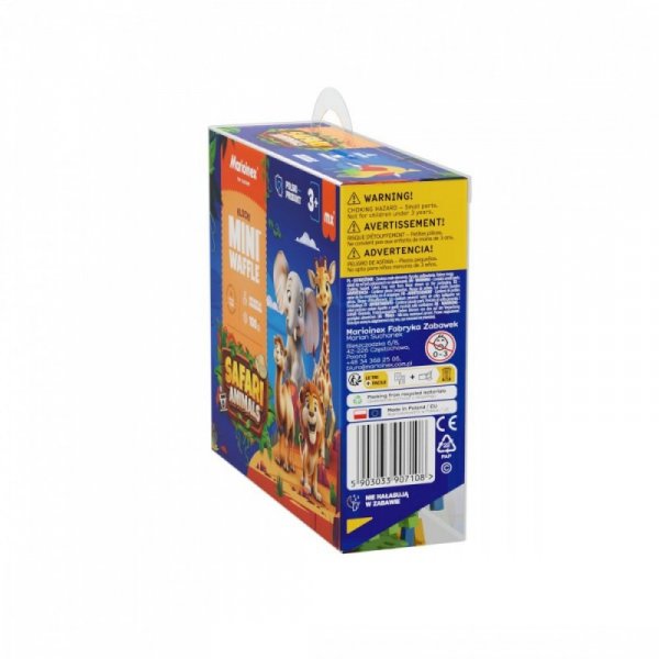 Marioinex Klocki Mini Waffle - Zwierzęta Safari 100 elementów