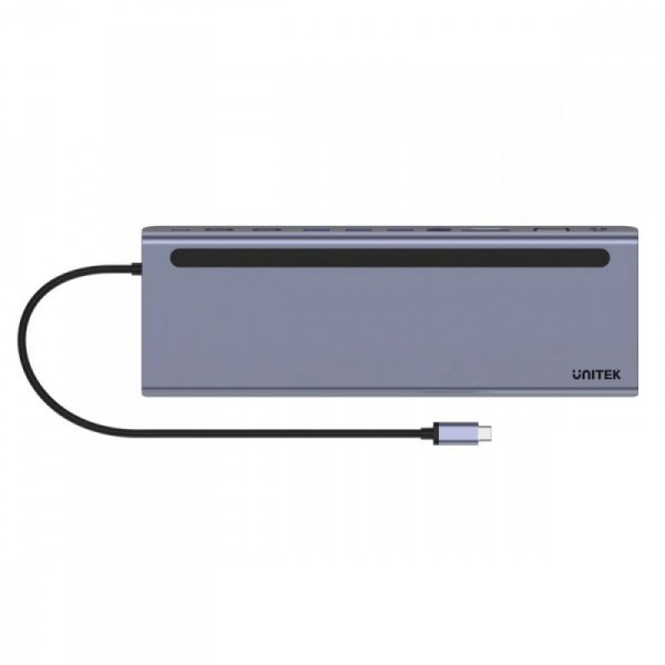 Unitek HUB USB-C 11w1 USB-C, RJ45, PD 100W, 2x HDMI, VGA, SD; D1022B