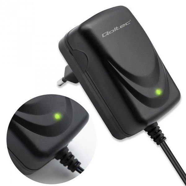 Qoltec Automatyczna ładowarka do akumulatora AGM GEL STD 12V | 1.5A |  Prostownik z sygnalizatorem LED
