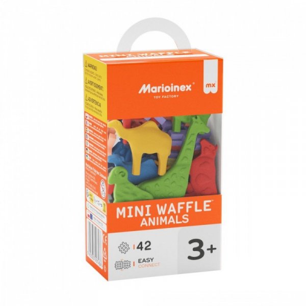 Marioinex Klocki Waffle Mini - Zwierzęta 42 elementy