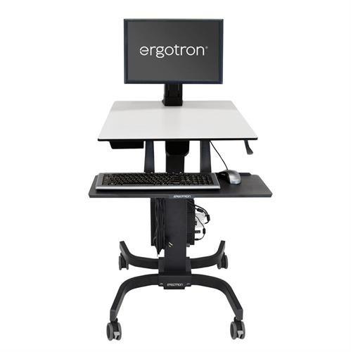 Ergotron WorkFit-C Single LD Sit-Stand Workstation - mobilna stacja robocza z uchwytem na monitor i PC WYPRZEDAŻ