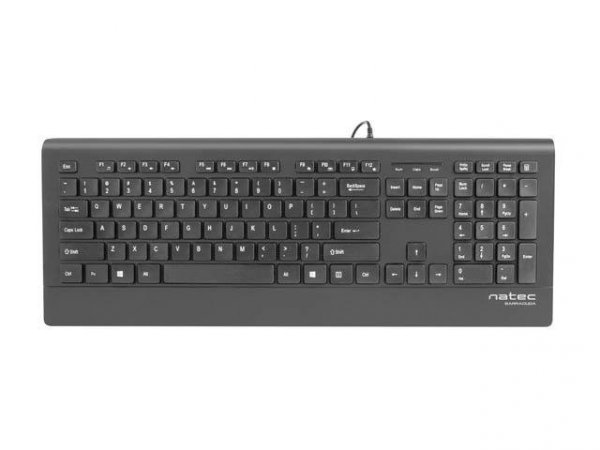 Klawiatura Multimedialna BARRACUDA Slim&amp;amp;Silent, przewodowa USB, podp. nadgarsteka, czarna