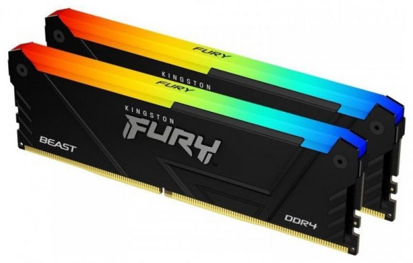 Pamięć RAM Kingston Fury Beast Black RGB 32GB (2x16GB) DDR4 3200MHz