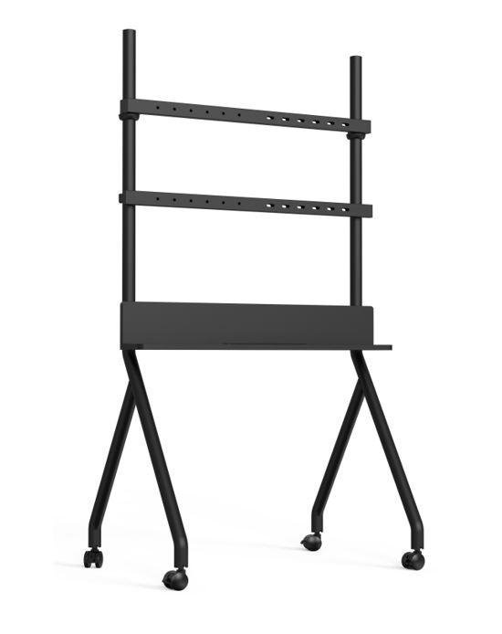 Stojak podłogowy pod telewizor, mobilny z k&amp;oacute;łkami, 55&quot; - 86&quot; do 40 kg czarny Gembird
