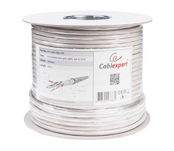 Kabel sieciowy FTP Gembird FPC-6004-SOL/100 kat. 6 (drut 100 m)