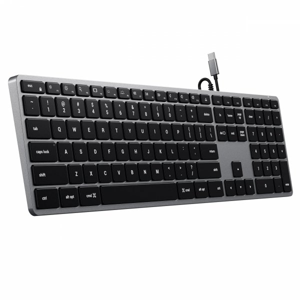 Satechi Slim W3 Wired - klawiatura z układem numerycznym USB-C (space gray)