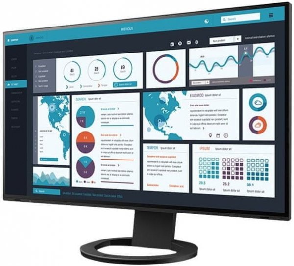 EIZO FlexScan EV2795-BK - monitor 27&quot;, 2560 x 1440, WQHD, 16:9, z daisy chain, karta sieciowa (czarny)