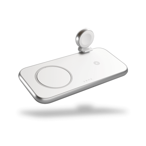 ZENS Aluminium 4w1 - ładowarka bezprzewodowa 45W, kompatybilna z MagSafe (white)