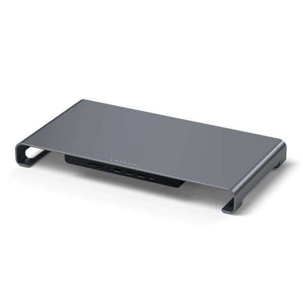 Satechi USB-C Monitor Stand Hub XL - podstawka i hub do monitorów (USB-C 5Gbps, USB-A 3.0 5Gbps, czytnik kart micro/SD 104MB/S, 