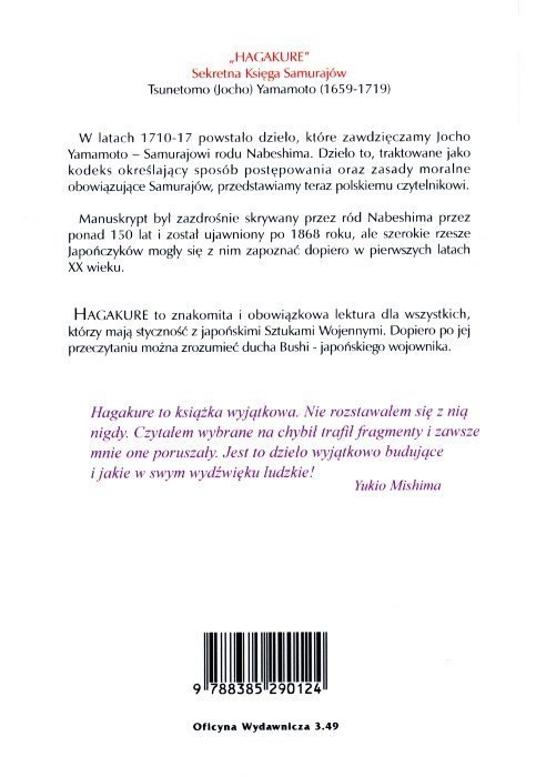 Hagakure. Sekretna Księga Samurajów
