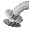 Handlauf für barrierefreies Bad 140 cm aus rostfreiem Edelstahl ⌀ 32 mm mit Abdeckrosetten