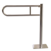 WC - Klappgriff freistehend für barrierefreies Bad 60 cm aus rostfreiem Edelstahl ⌀ 25 mm