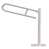 WC - Klappgriff für barrierefreies Bad freistehend weiß 80 cm ⌀ 25 mm
