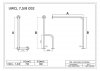 WC - Stützgriff für barrierefreies Bad zur Wand-Boden-Montage links aus rostfreiem Edelstahl ⌀ 32 mit Abdeckrosetten