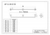 Handlauf für barrierefreies Bad 170 cm aus rostfreiem Edelstahl ⌀ 32 mm