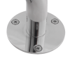 WC - Stützgrif für barrierefreies Bad f zur Wand-Boden-Montage rechts aus rostfreiem Edelstahl  80 x 80 cm ⌀ 32 mm