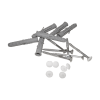 Winkelgriff 80/40 cm für barrierefreies Bad rechts montierbar weiß ⌀ 25 mm