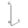 Winkelgriff 100/40 cm für barrierefreies Bad links montierbar weiß ⌀ 32 mm mit Abdeckrosetten