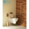 WC Klappgriff für barrierefreies Bad aus rostfreiem Edelstahl 85 cm ⌀ 32 mit Abdeckplatten
