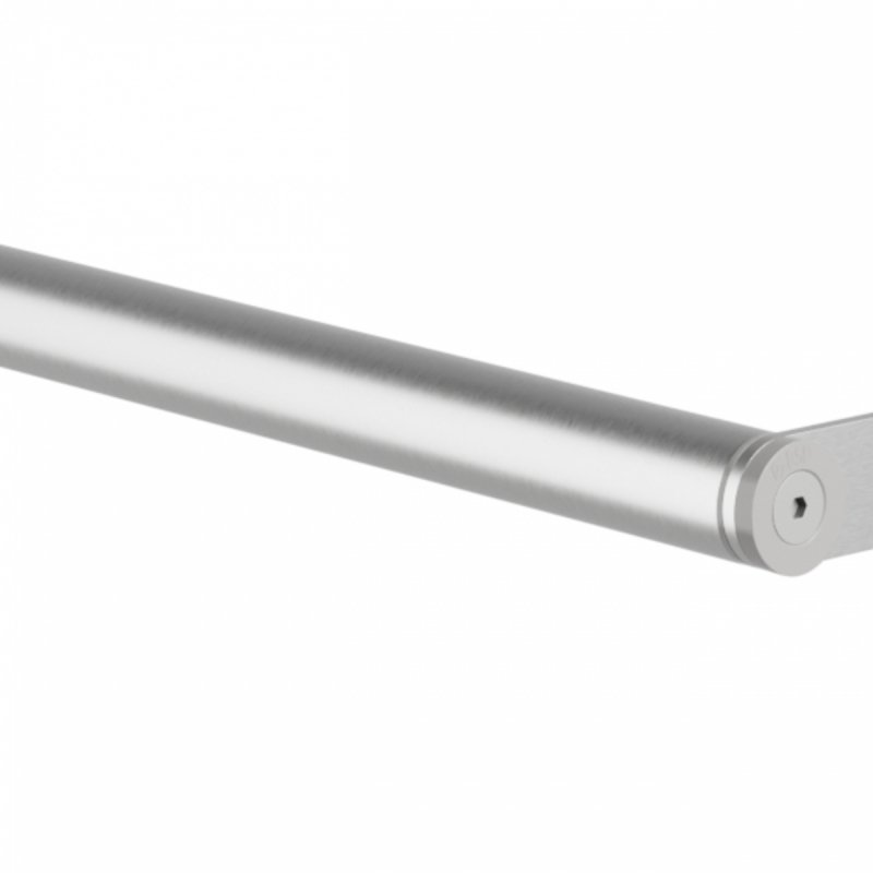 Winkelgriff für barrierefreies Bad 100/40 cm rechts montierbar aus rostfreiem Edelstahl ⌀ 32 mm MODULAR