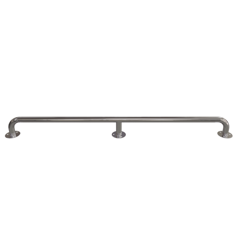 Handlauf für barrierefreies Bad 110 cm aus rostfreiem Edelstahl ⌀ 32 mm