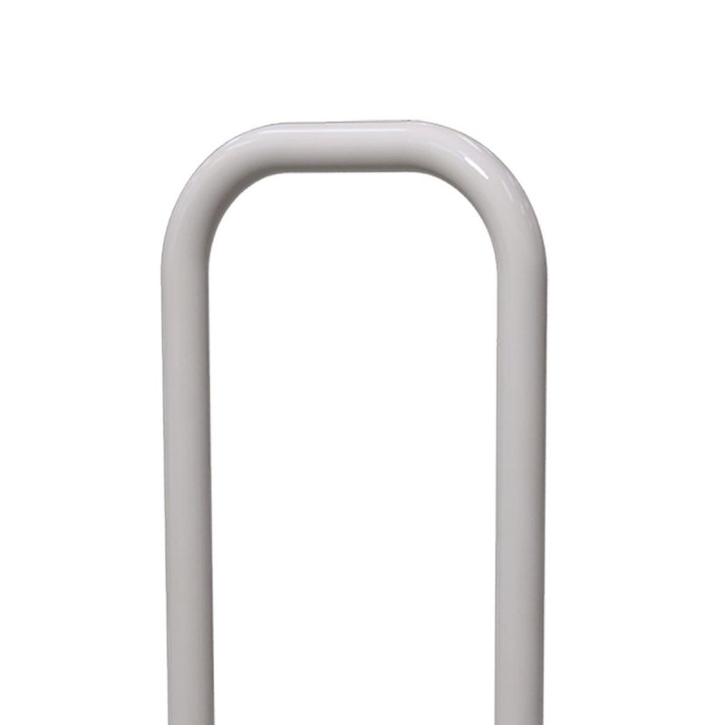 WC - Stützgriff für barrierefreies Bad zur Bodenmontage rechts 80 cm hoch weiß ⌀ 25 mm