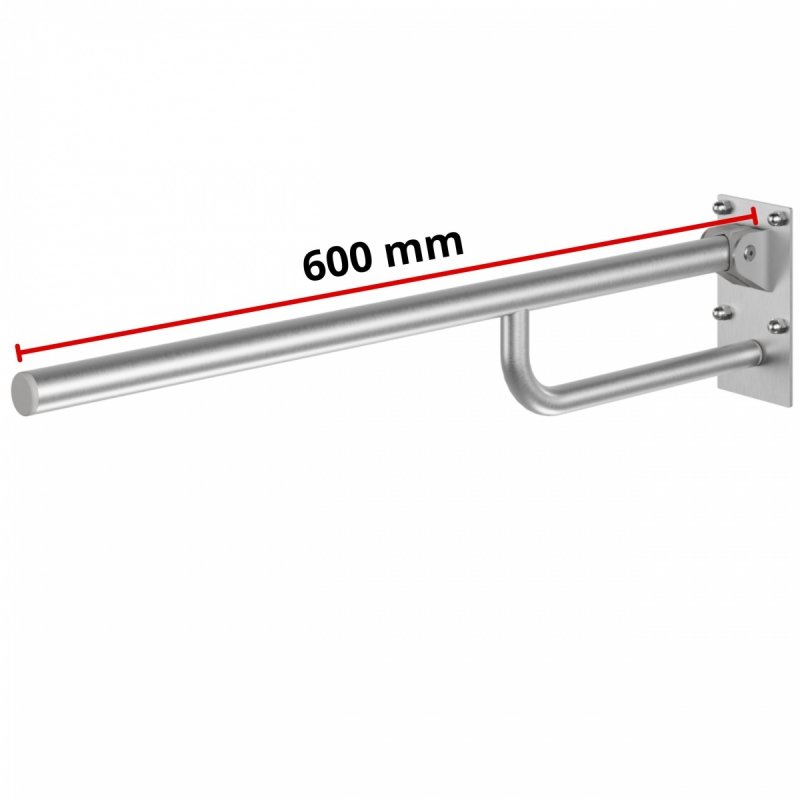 WC Klappgriff für barrierefreies Bad 60 cm. aus rostfreiem Edelstahl ⌀ 32 mm MODULAR
