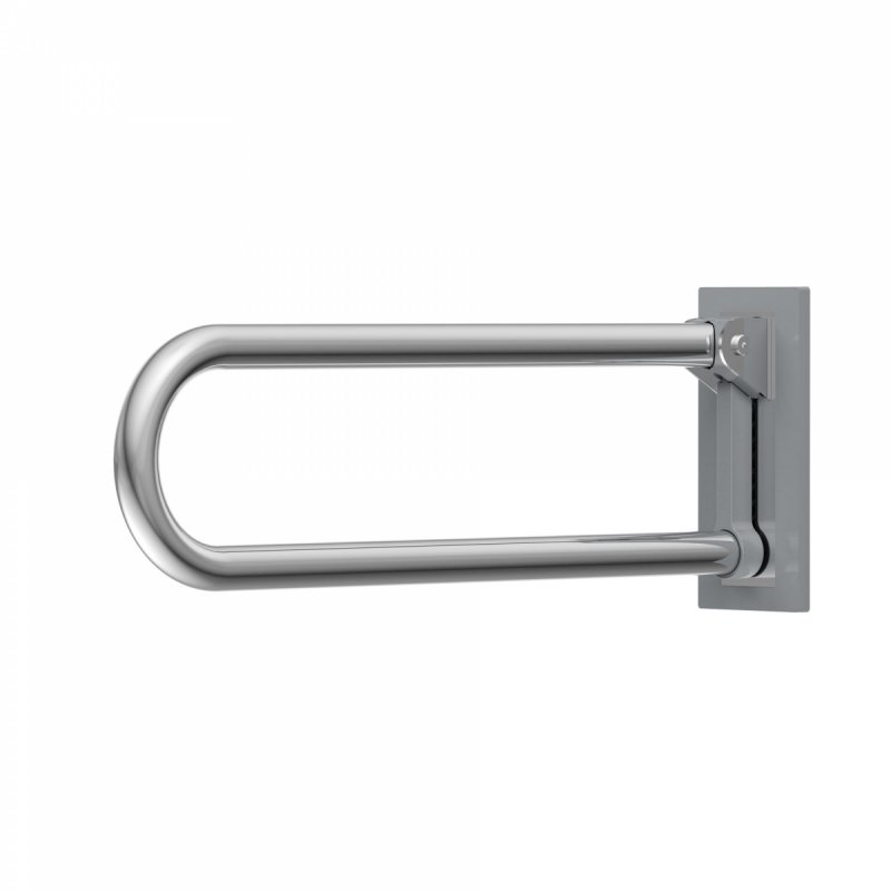WC - Klappgriff für barrierefreies Bad aus rostfreiem Edelstahl 85 cm ⌀ 32 mm