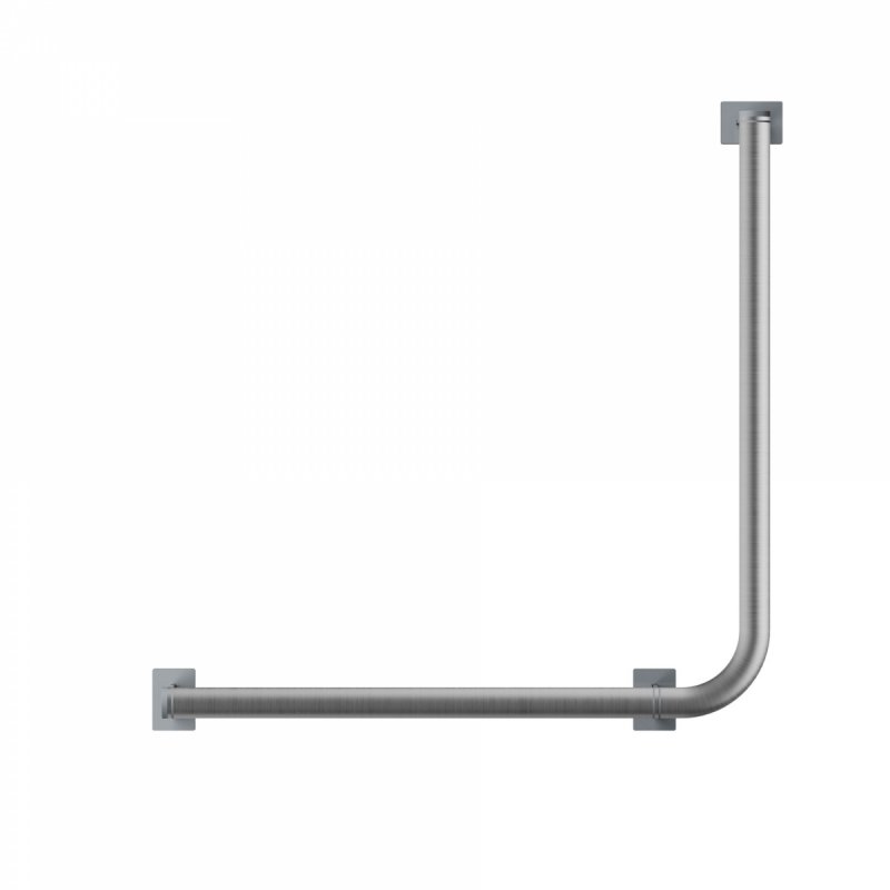 Winkelgriff für barrierefreies Bad 70/70 cm aus rostfreiem Edelstahl ⌀ 25 mm