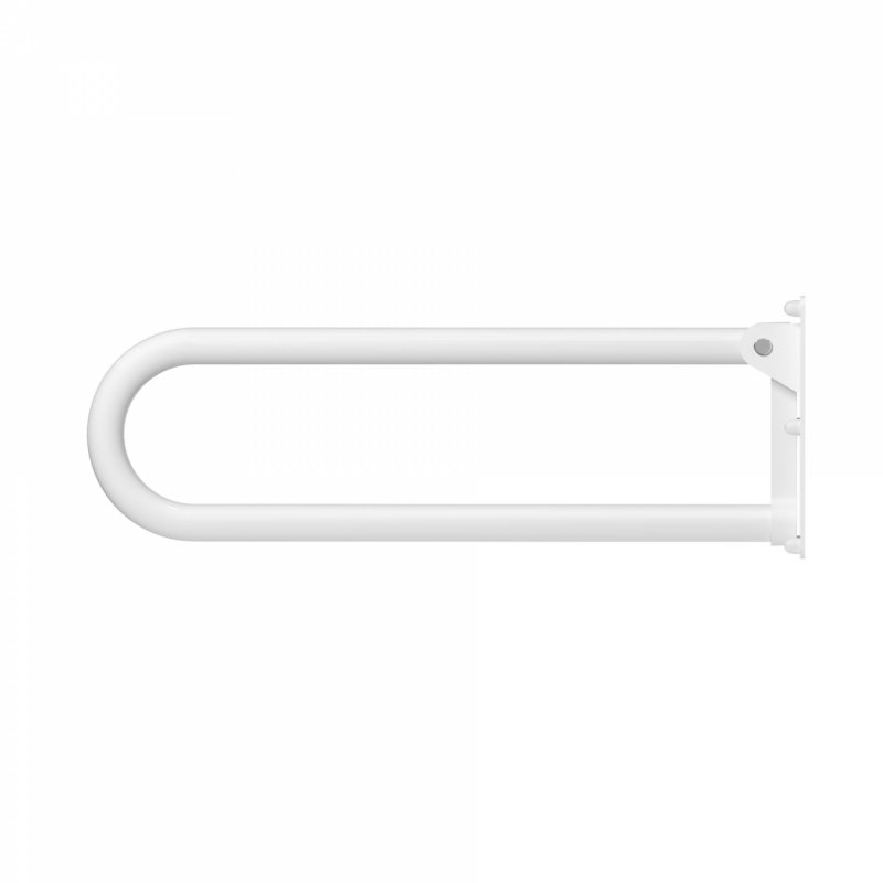 Klappgriff am WC oder Waschbecken für barrierefreies Bad weiß 60 cm ⌀ 32 mm