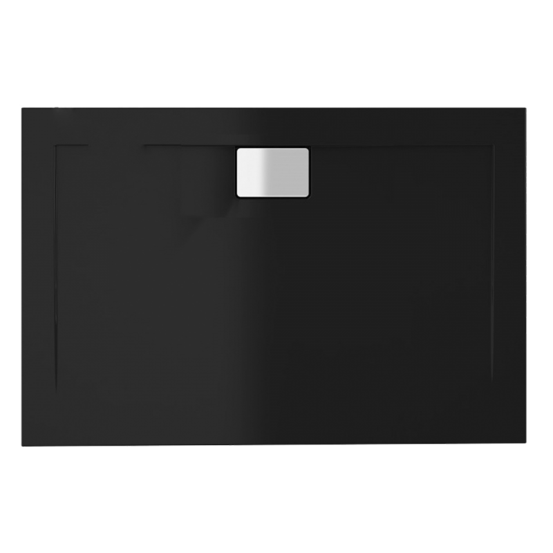Schwarze Duschwanne für barrierefreies Bad 90 x 80 cm