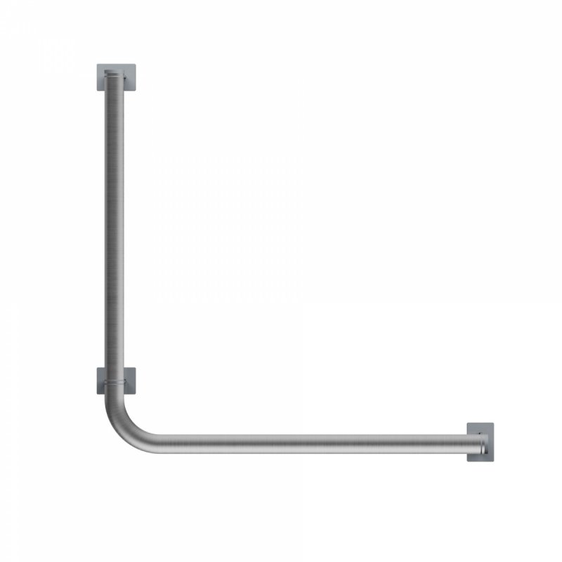 Winkelgriff für barrierefreies Bad 50/50 cm aus rostfreiem Edelstahl ⌀ 25 mm