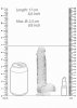 6 / 15 cm Realistic Dildo With Balls - Transparent
