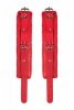 Anonymo handcuffs, PU leather, red, 27 cm
